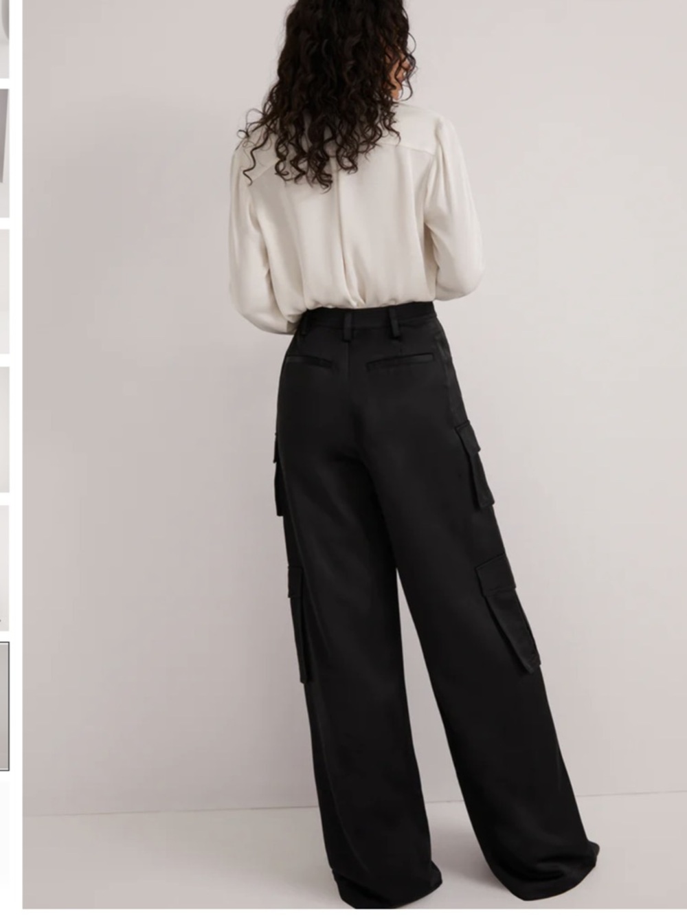 Favorite Daughter Satin Cargo Pants Black Size 2 - Picture 6 of 14